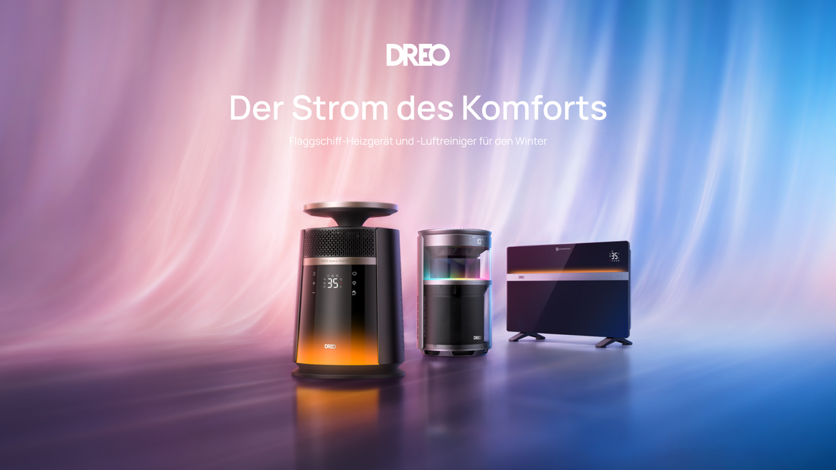 DREO bringt neue Winterkollektion auf den Markt, angeführt vom Whole-Room-Heater 720S mit AutoShift™-Technologie und dem Convection Heater 711S