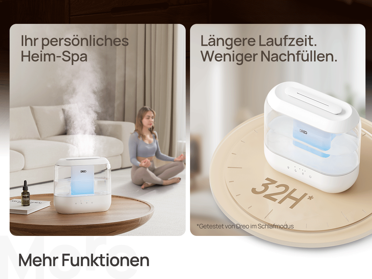 Längere Laufzeit. Weniger Nachfüllen.