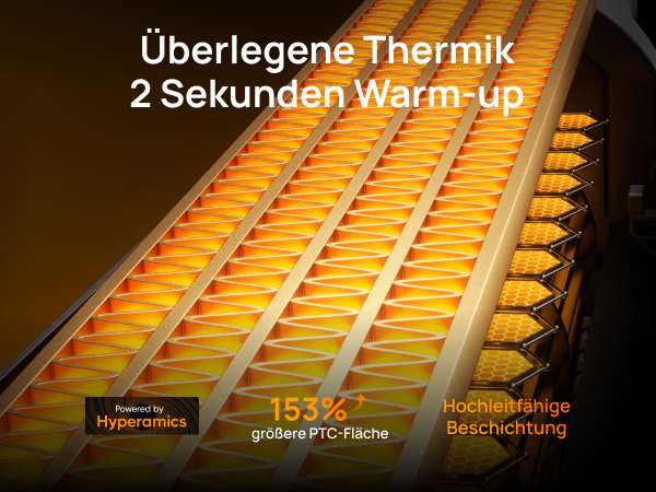 Überlegene Thermik
2 Sekunden Warm-up