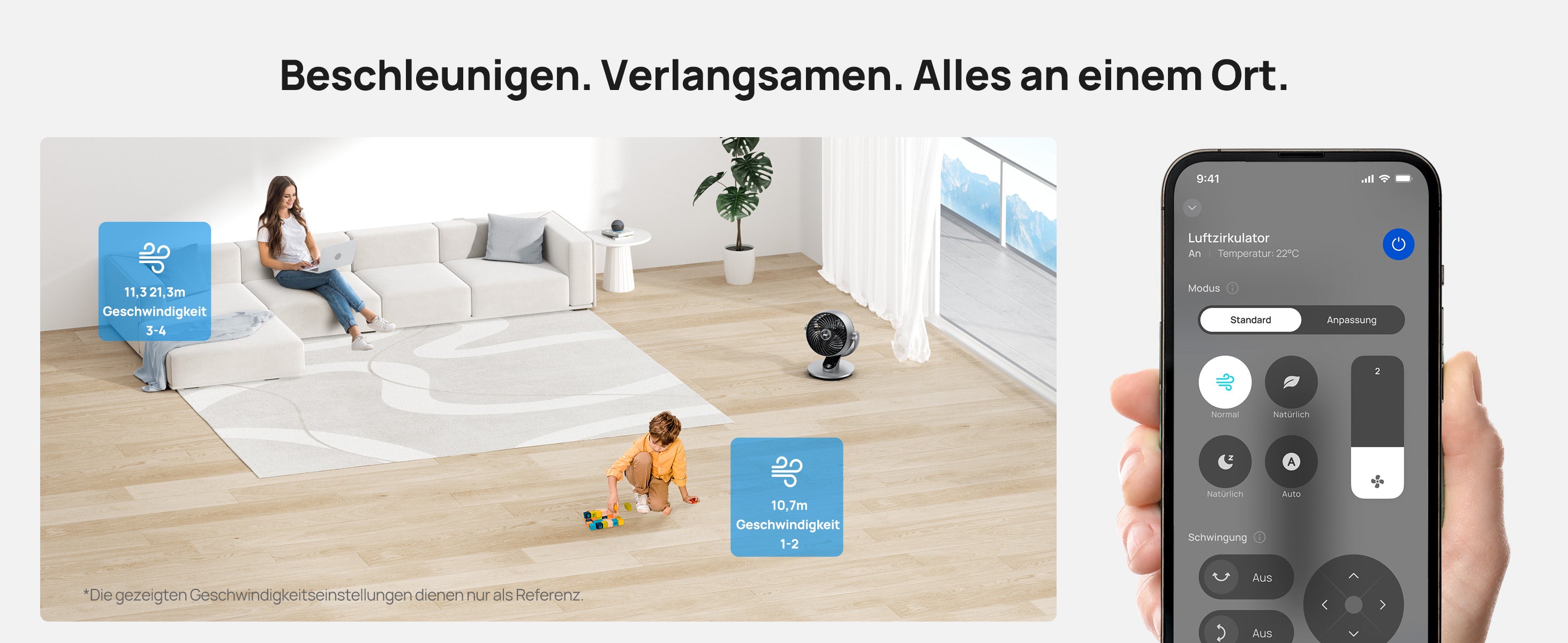 Beschleunigen. Verlangsamen. Alles an einem Ort.