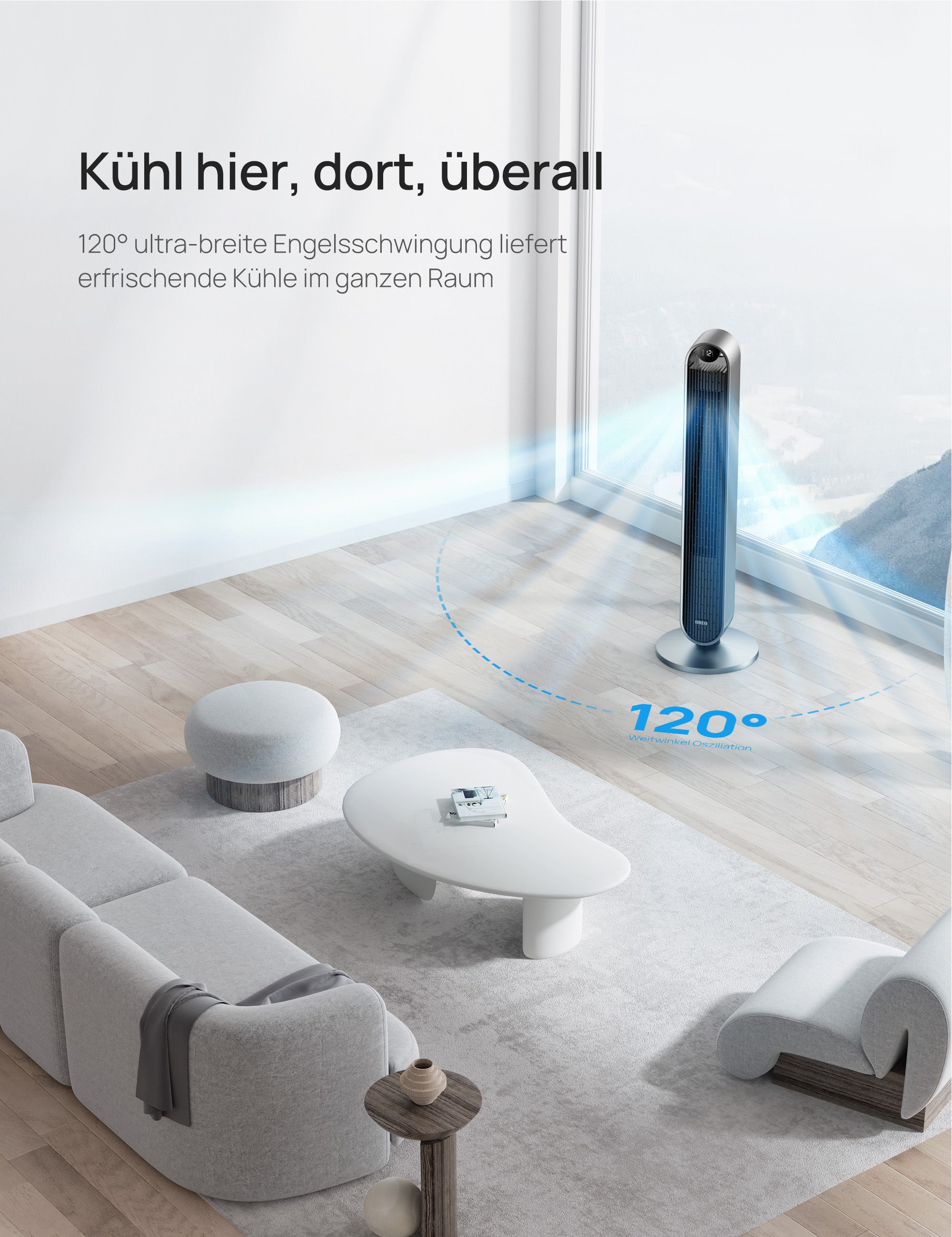 Intelligenter Turmventilator Pilot Max S