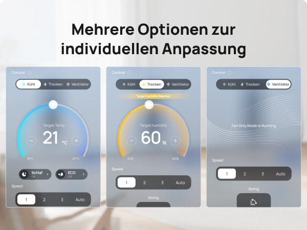 Mehrere Optionen zur individuellen Anpassung