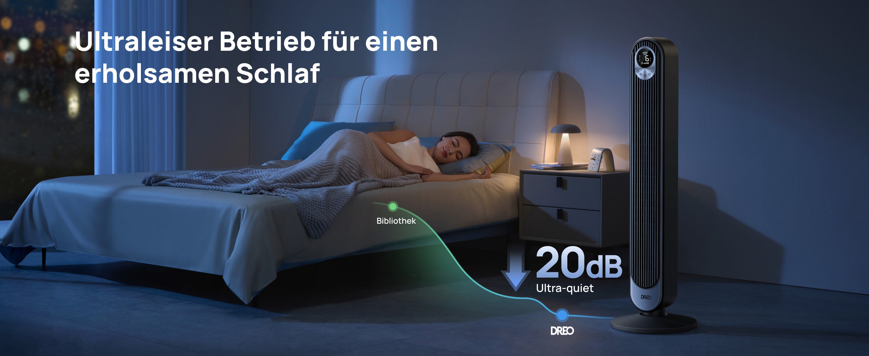 Ultraleiser Betrieb für einen erholsamen Schlaf