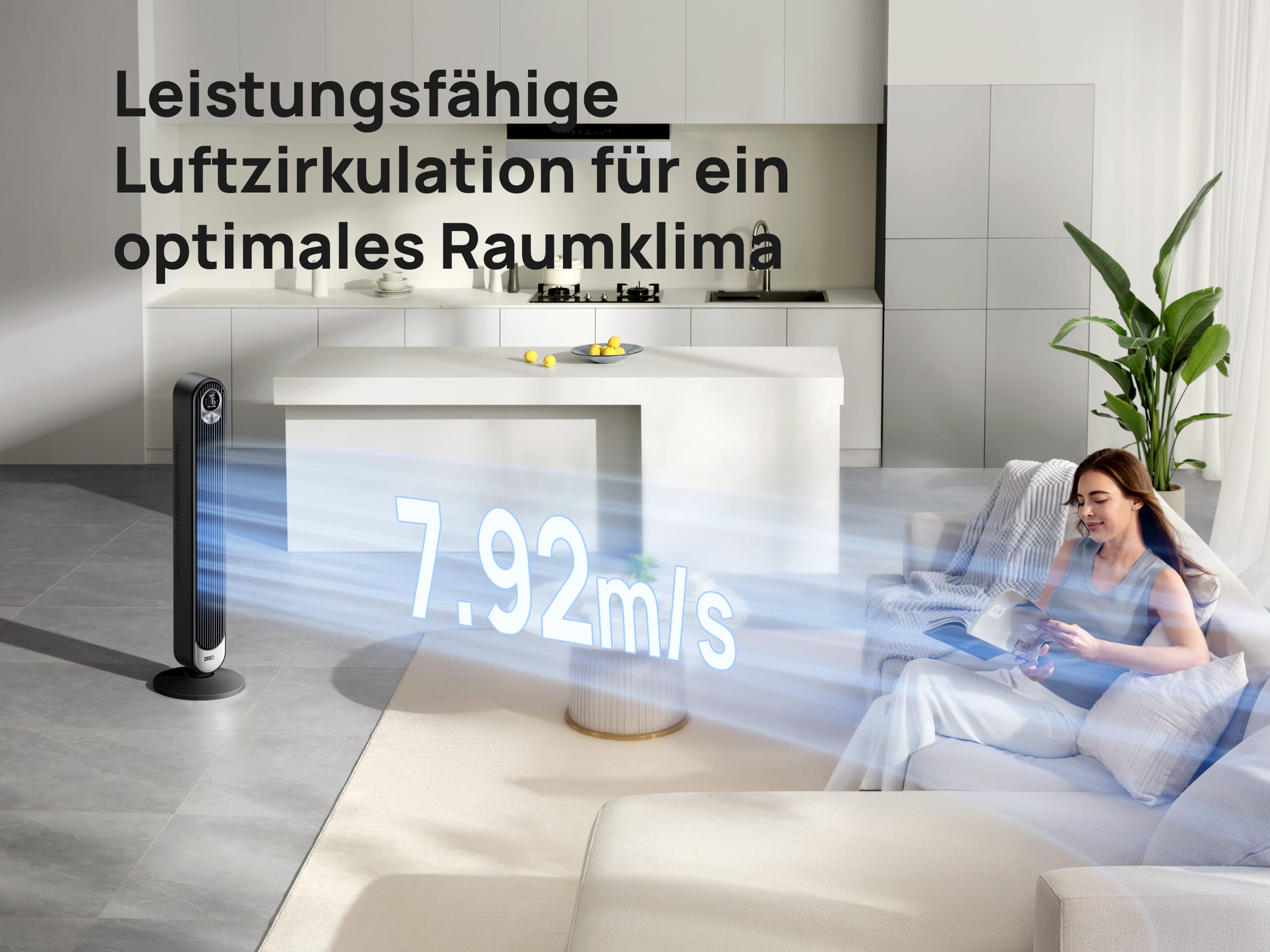 Leistungsfähige Luftzirkulation für ein optimales Raumklima