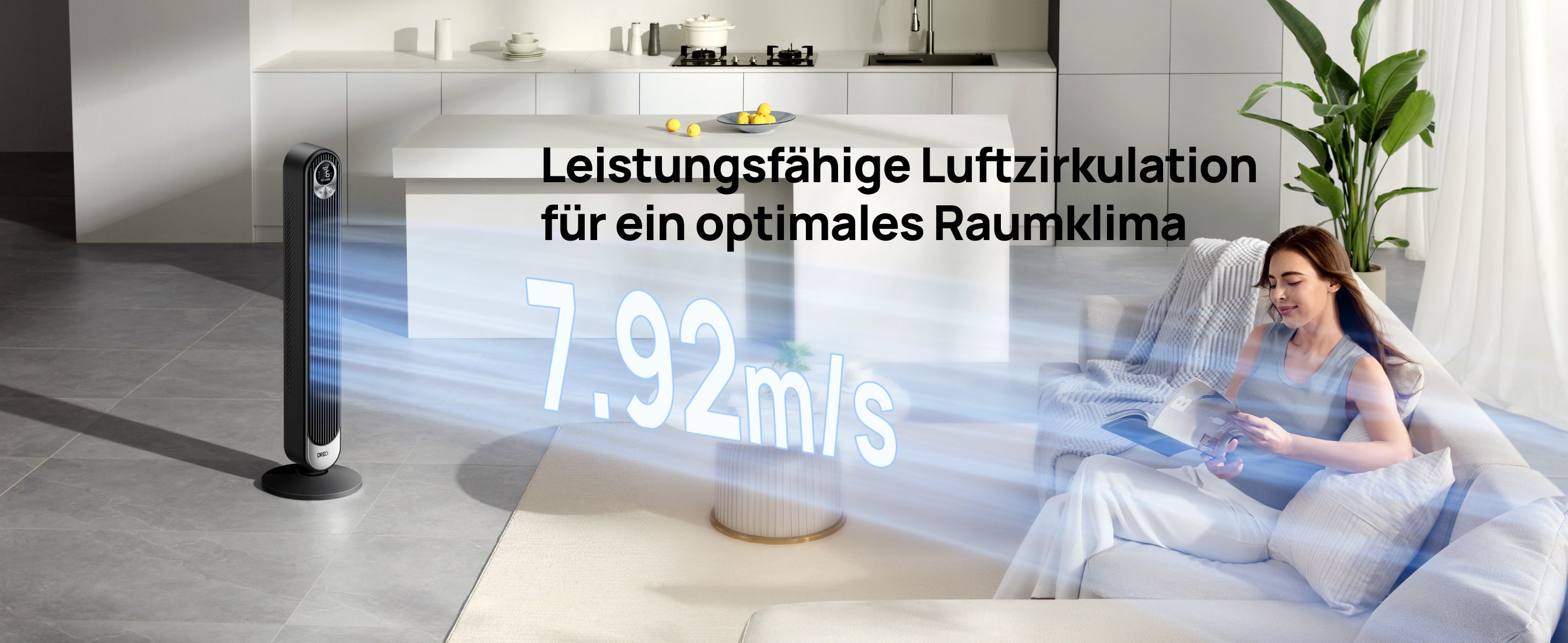 Leistungsfähige Luftzirkulation für ein optimales Raumklima