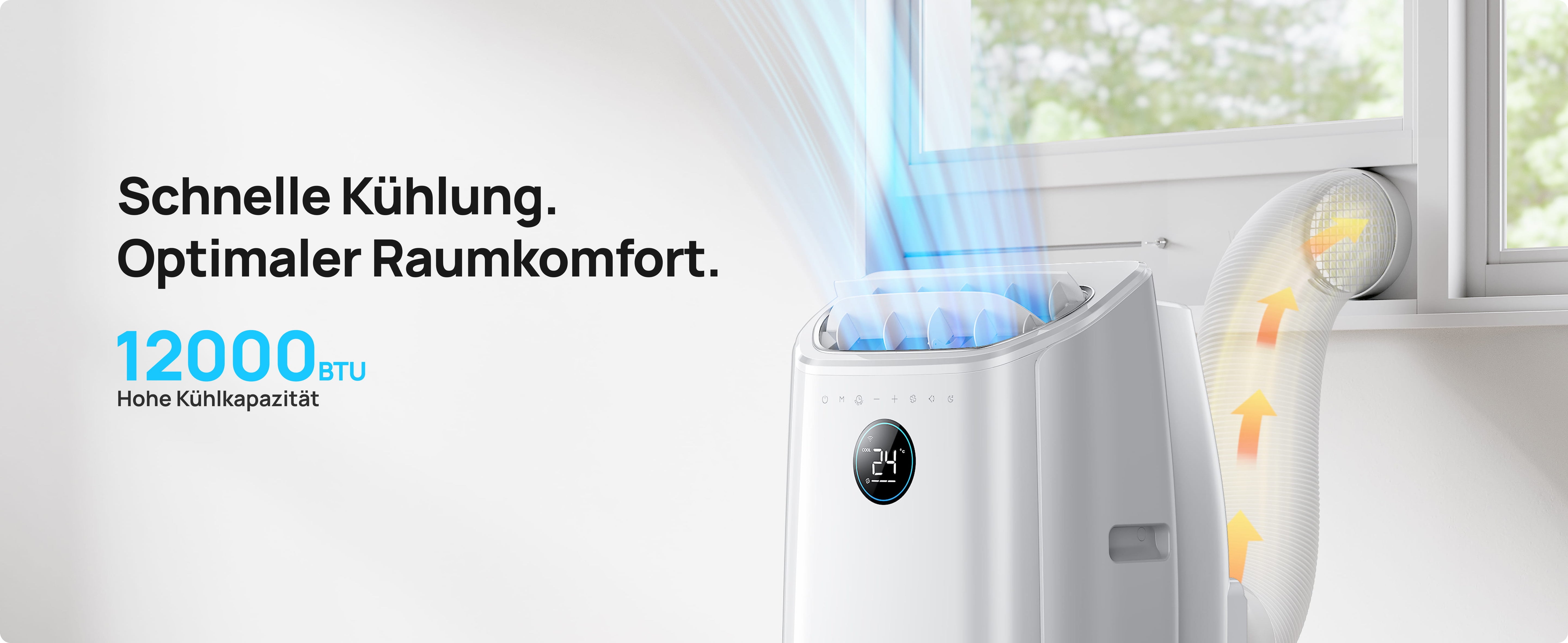 Schnelle Kühlung. Optimaler Raumkomfort.