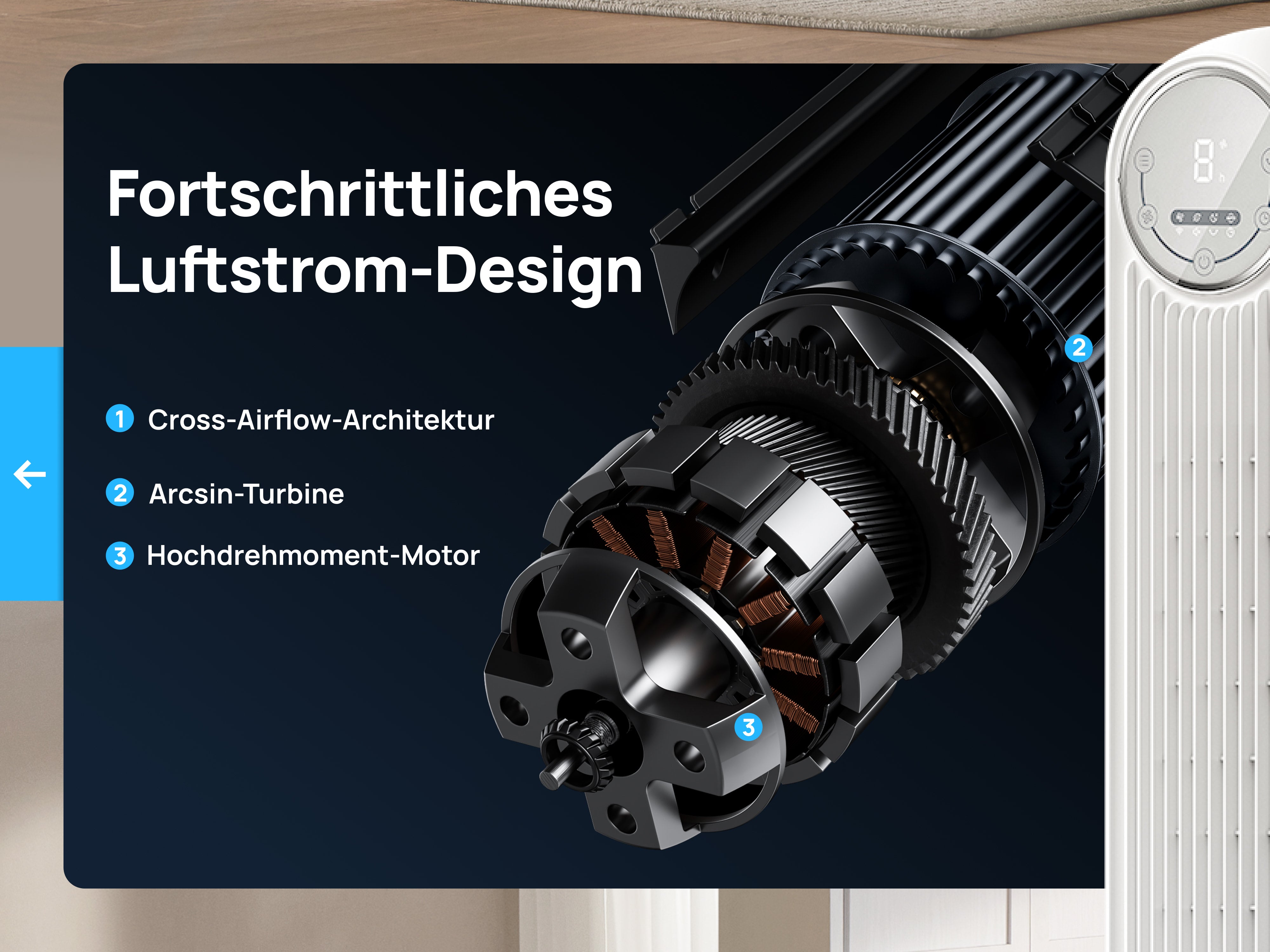 Fortschrittliches Luftstrom-Design