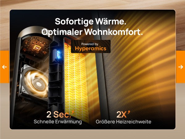 Sofortige Wärme.
Optimaler Wohnkomfort