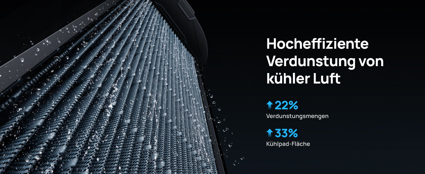 Hocheffiziente Verdunstung von kühler Luft