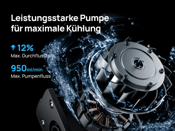 Leistungsstarke Pumpe für maximale Kühlung