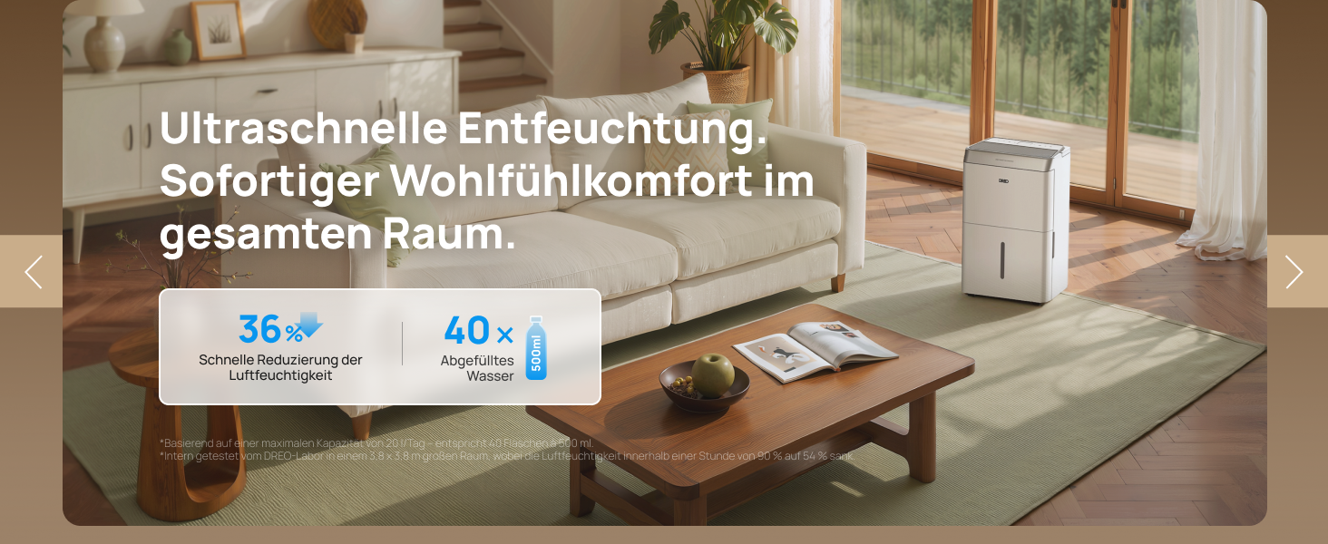 Ultraschnelle Entfeuchtung