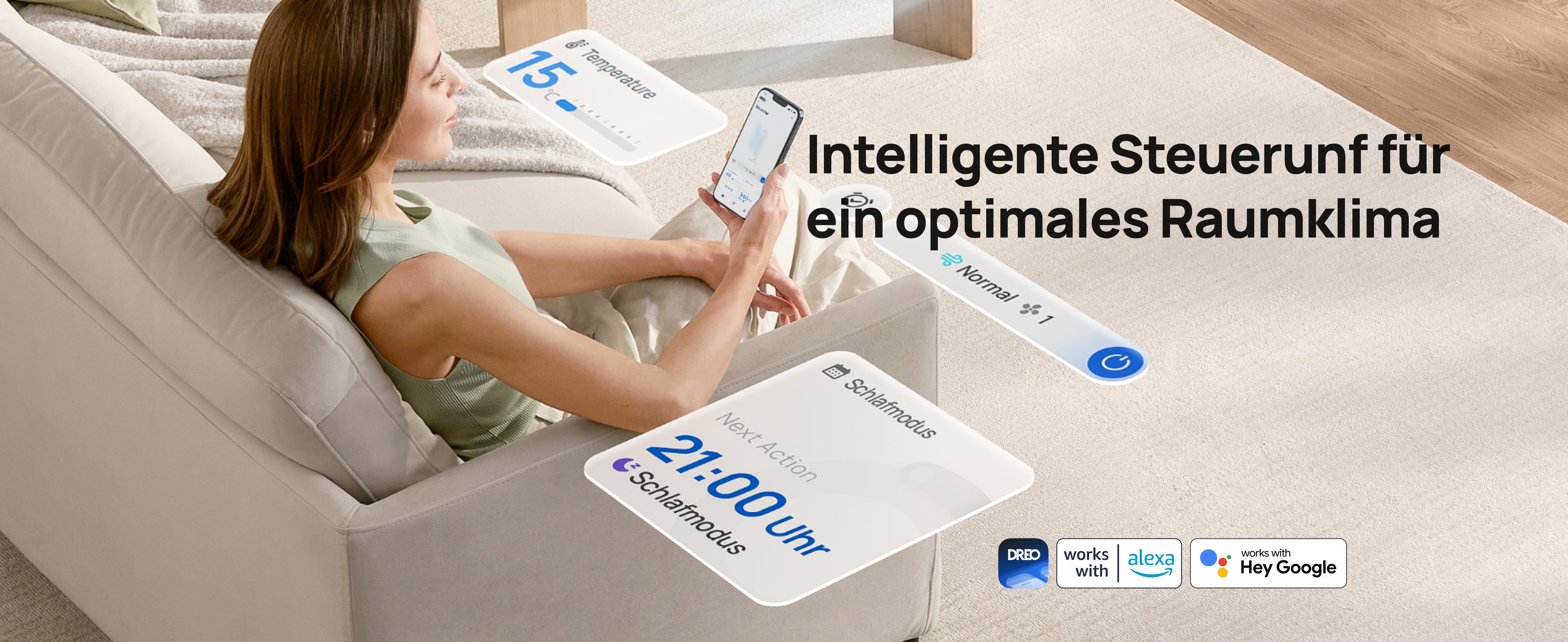 Intelligente Steuerunf für ein optimales Raumklima
