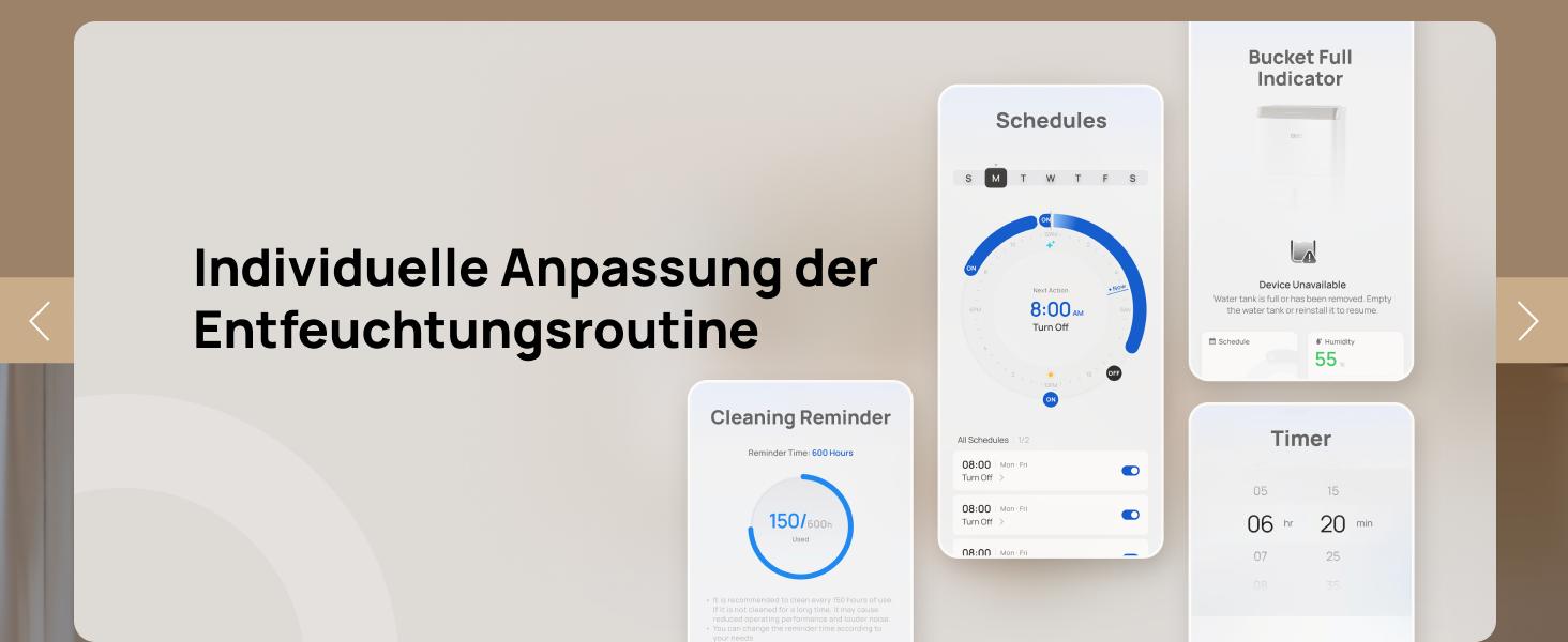 Individuelle Anpassung der Entfeuchtungsroutine
