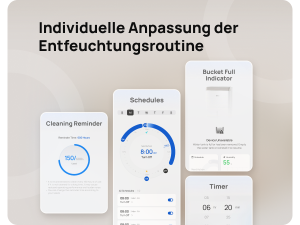 Individuelle Anpassung der Entfeuchtungsroutine