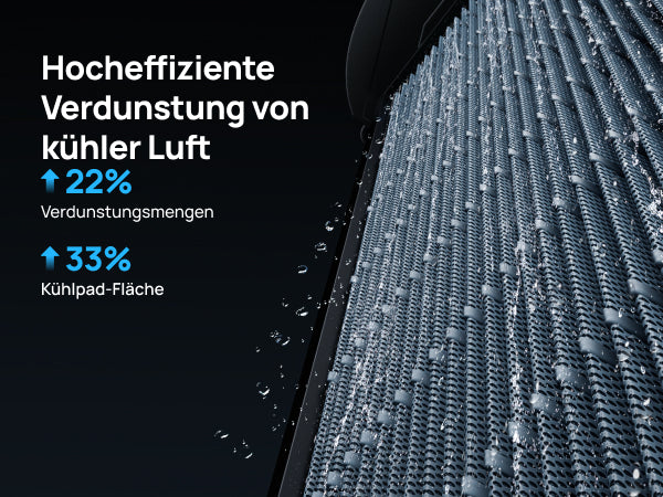 Hocheffiziente Verdunstung von kühler Luft