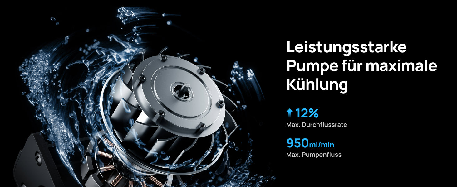 Leistungsstarke Pumpe für maximale Kühlung