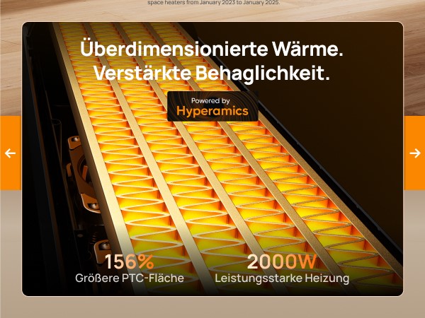 Überdimensionierte Wärme