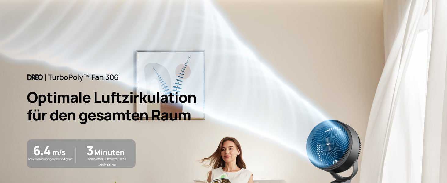 Optimale Luftzirkulation für den gesamten Raum