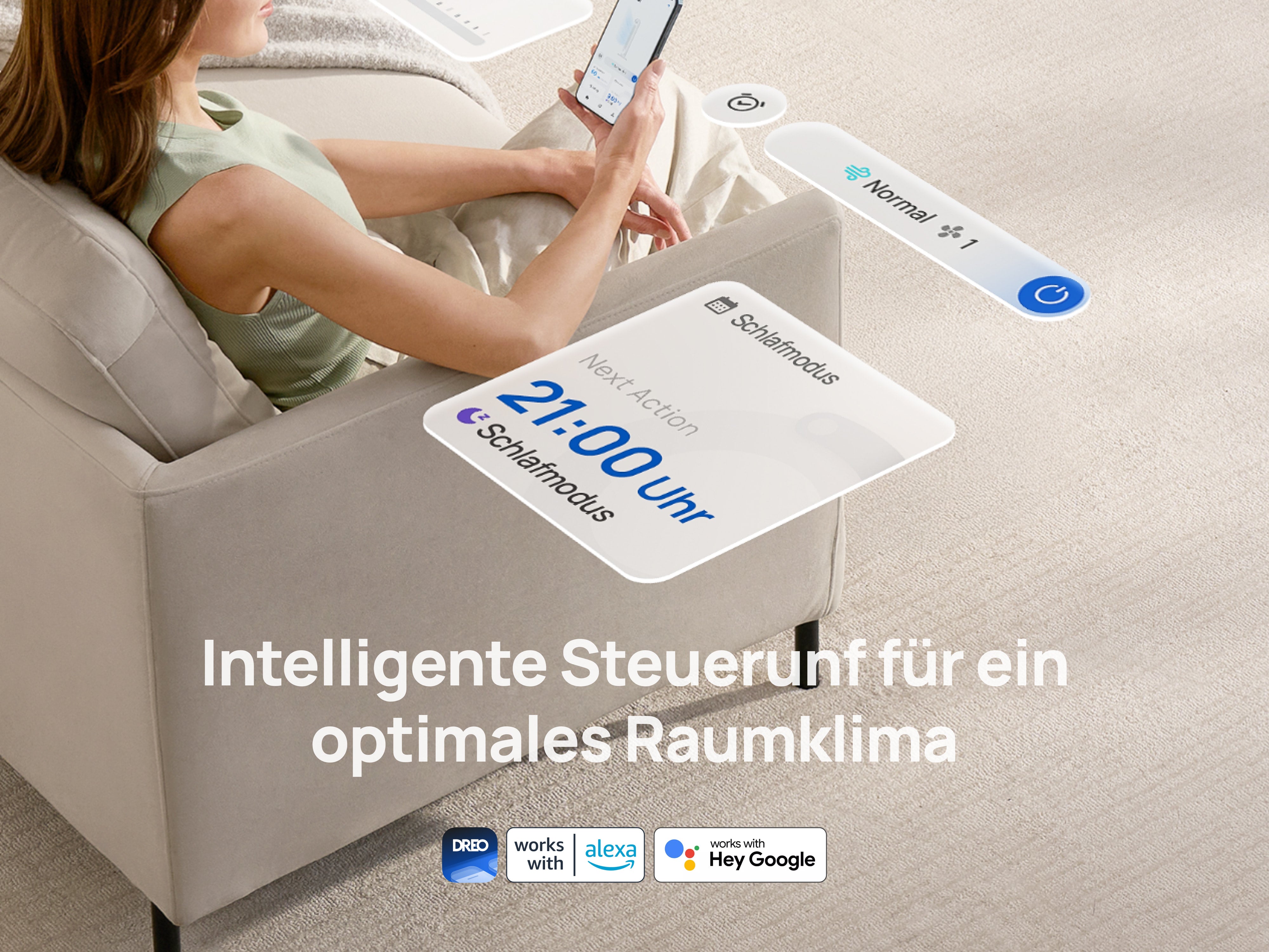 Intelligente Steuerunf für ein optimales Raumklima