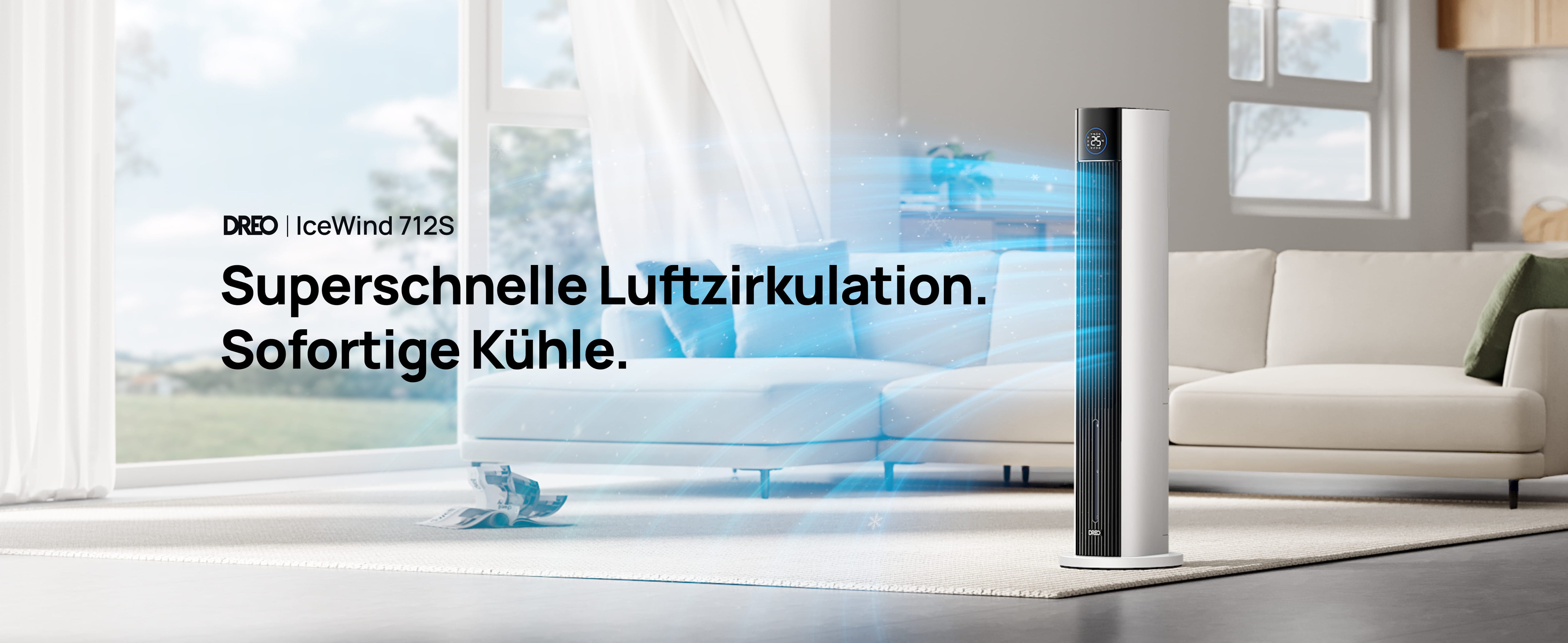 Superschnelle Luftzirkulation. Sofortige Kühle.