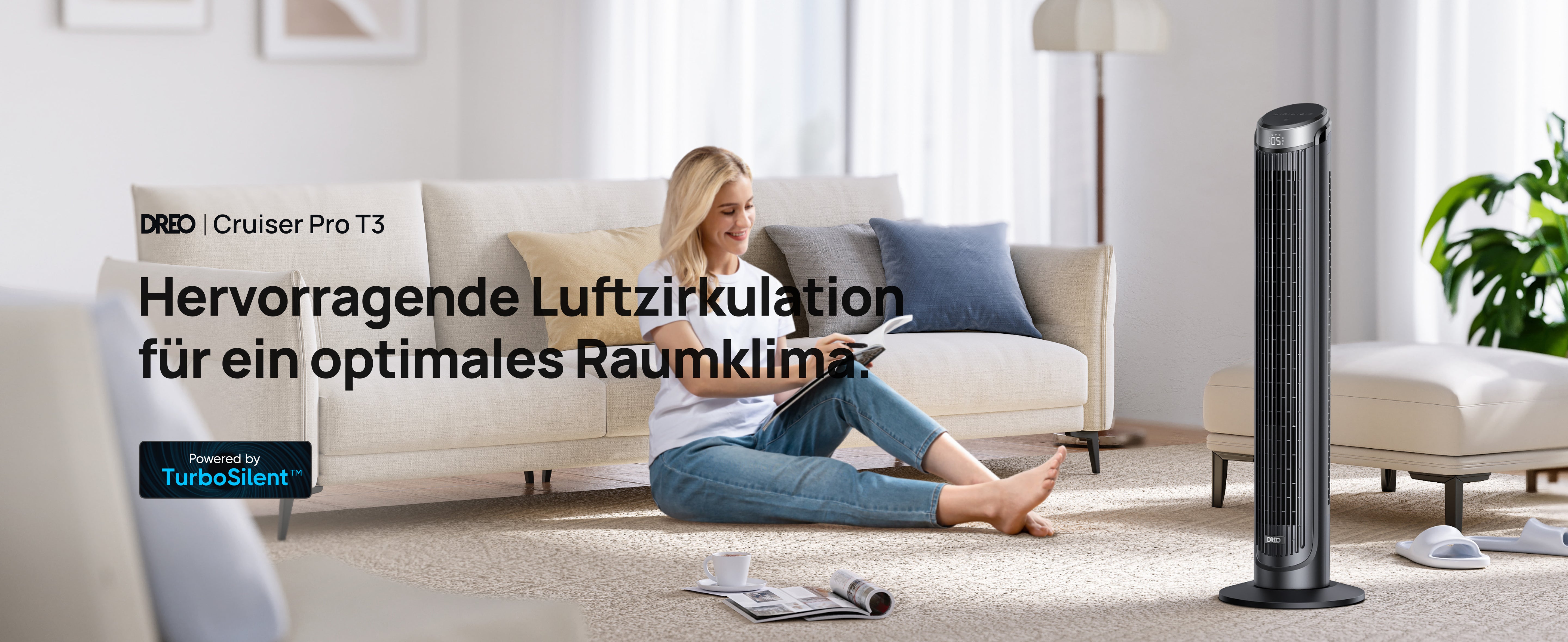 Hervorragende Luftzirkulation für ein optimales Raumklima.