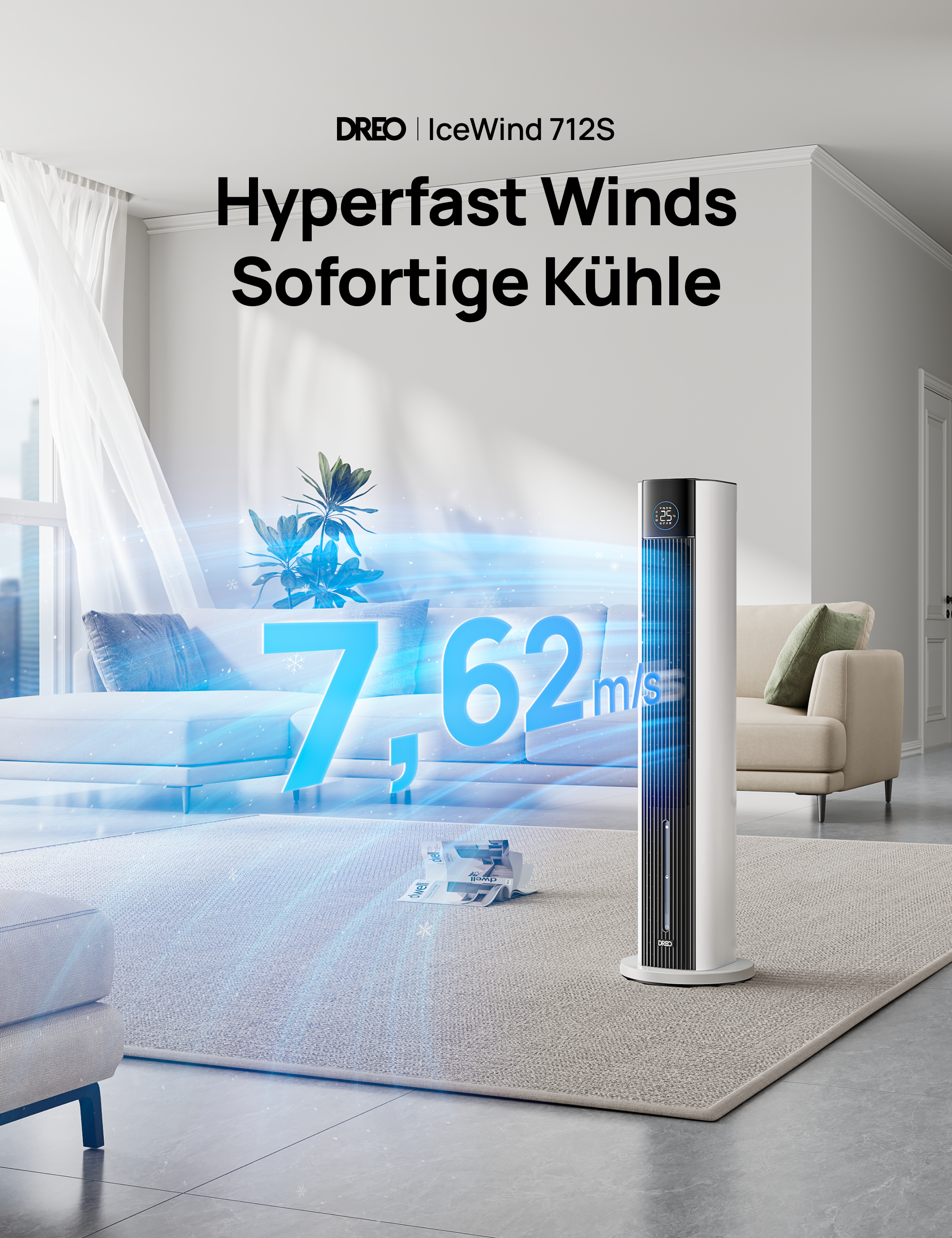 Turmventilator mit Wasserkühlung IceWind 712S - DREO DE