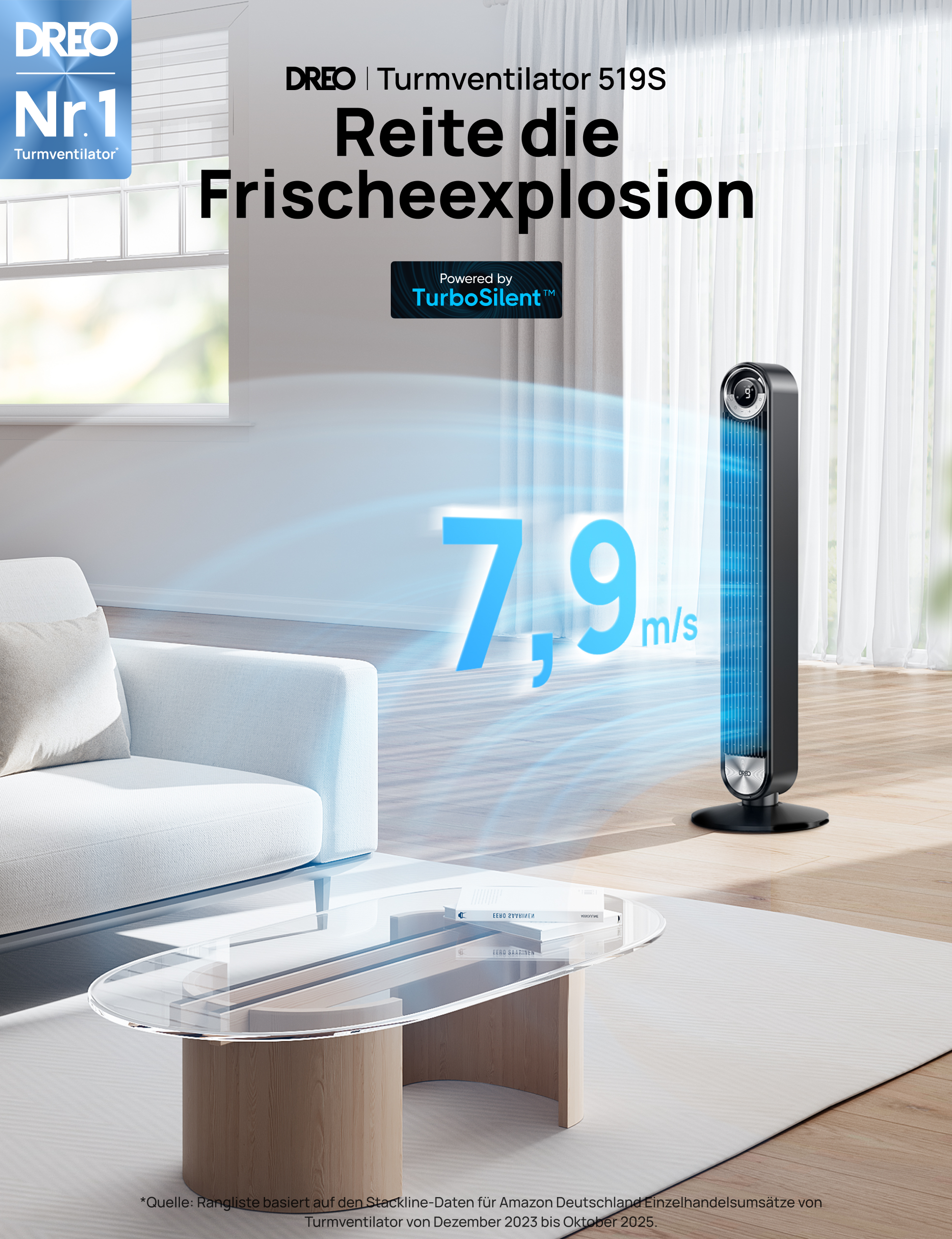 Turmventilator Cruiser Pro T2S