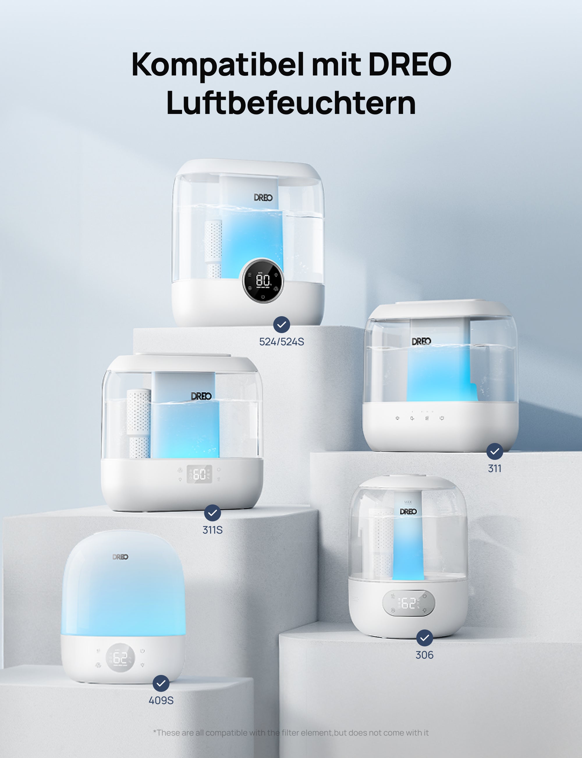 3er-Pack Patronen für Luftbefeuchtern 311/311S/306