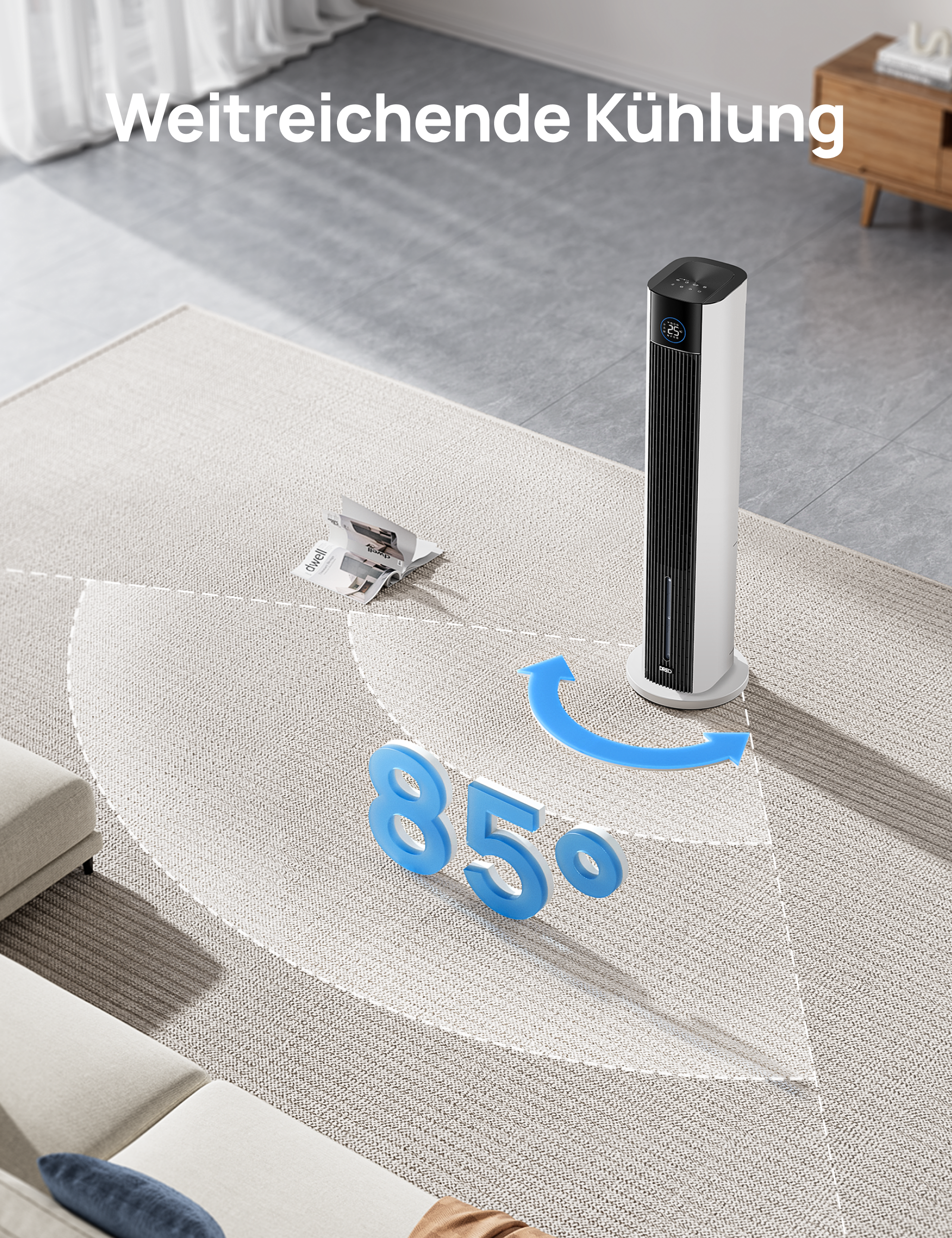 Turmventilator mit Wasserkühlung IceWind 712S - DREO DE