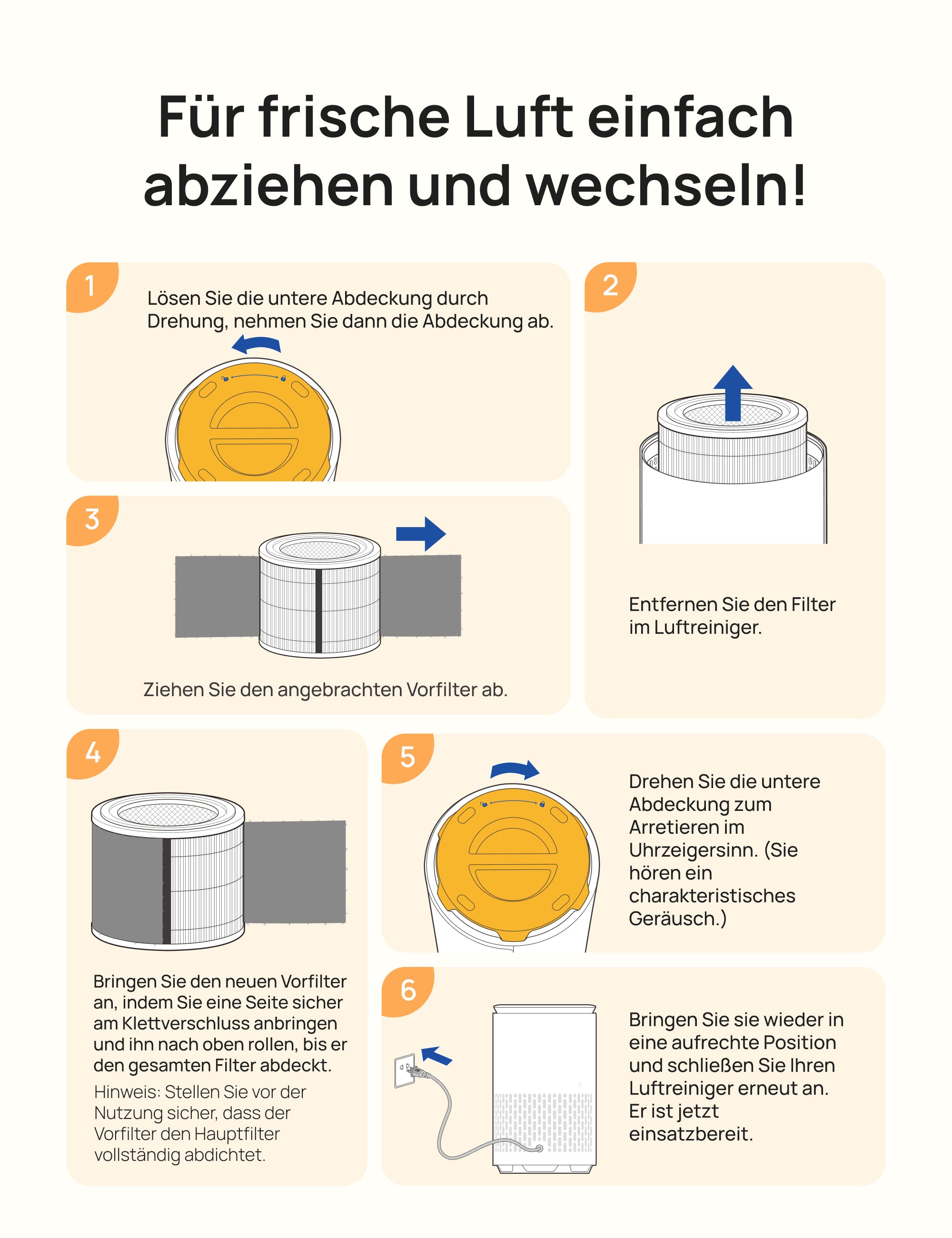 FiberCatch Vorfilter für 539AS & 530S Schwarz